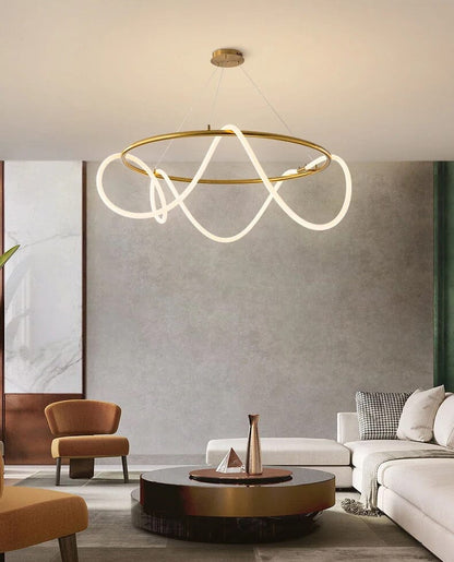 Shiny Gold Ceiling Chandelier