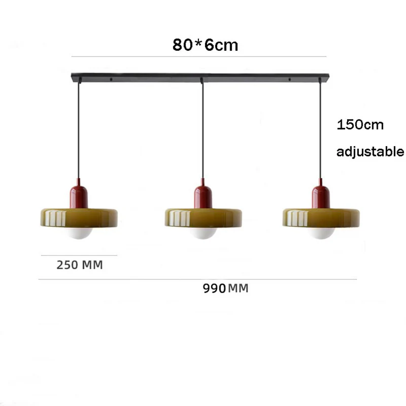 Sleek Glass Dining Lamp