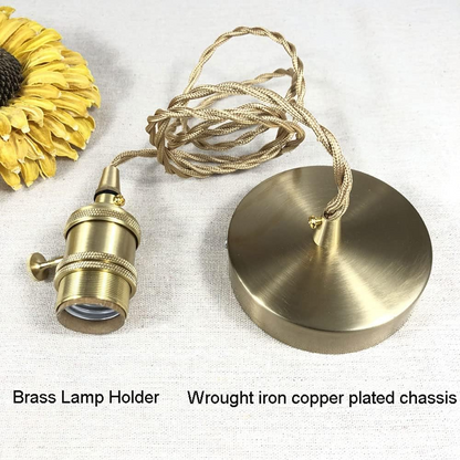 Retro Flower Glass Pendant Light