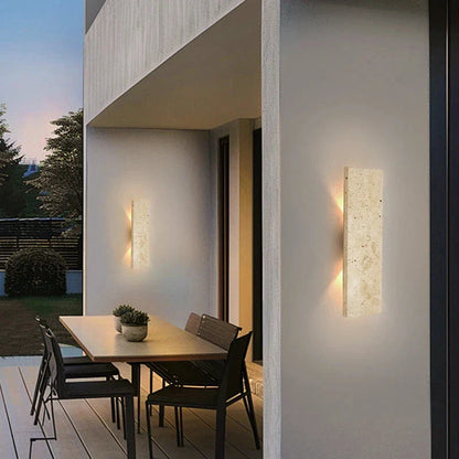 Natural Stone LED Outdoor Wall Light