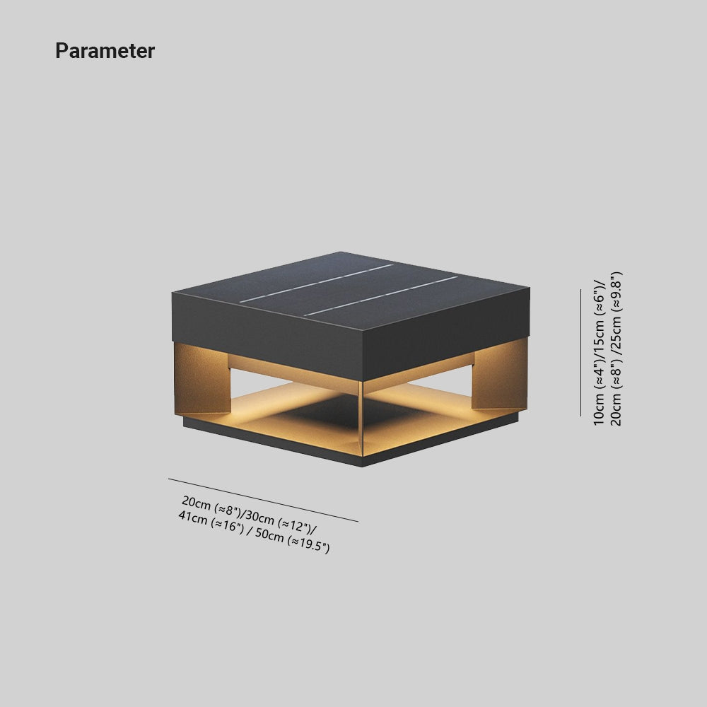 Solar Cube Outdoor Post Light