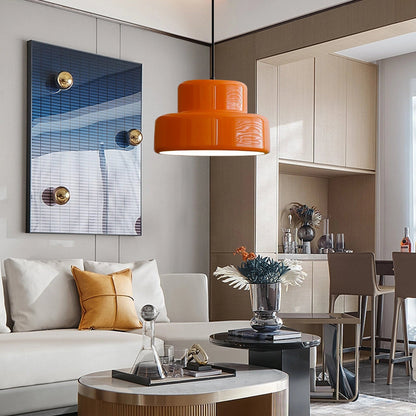 Bauhaus Orange Pendant Light
