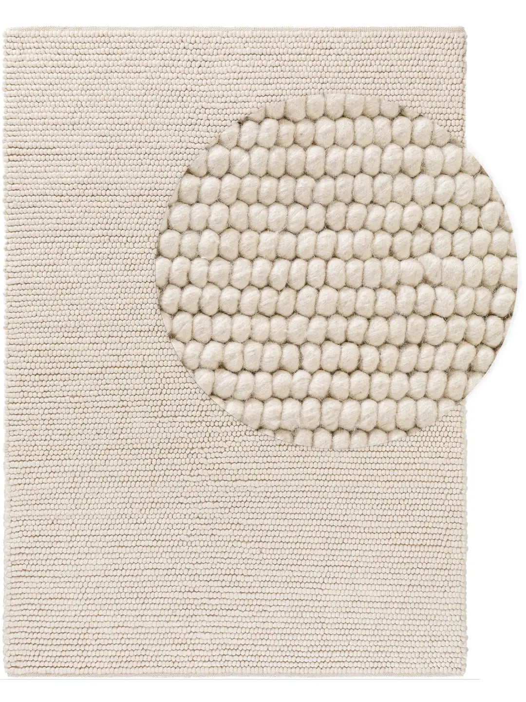 Handwoven wool rug Bubble