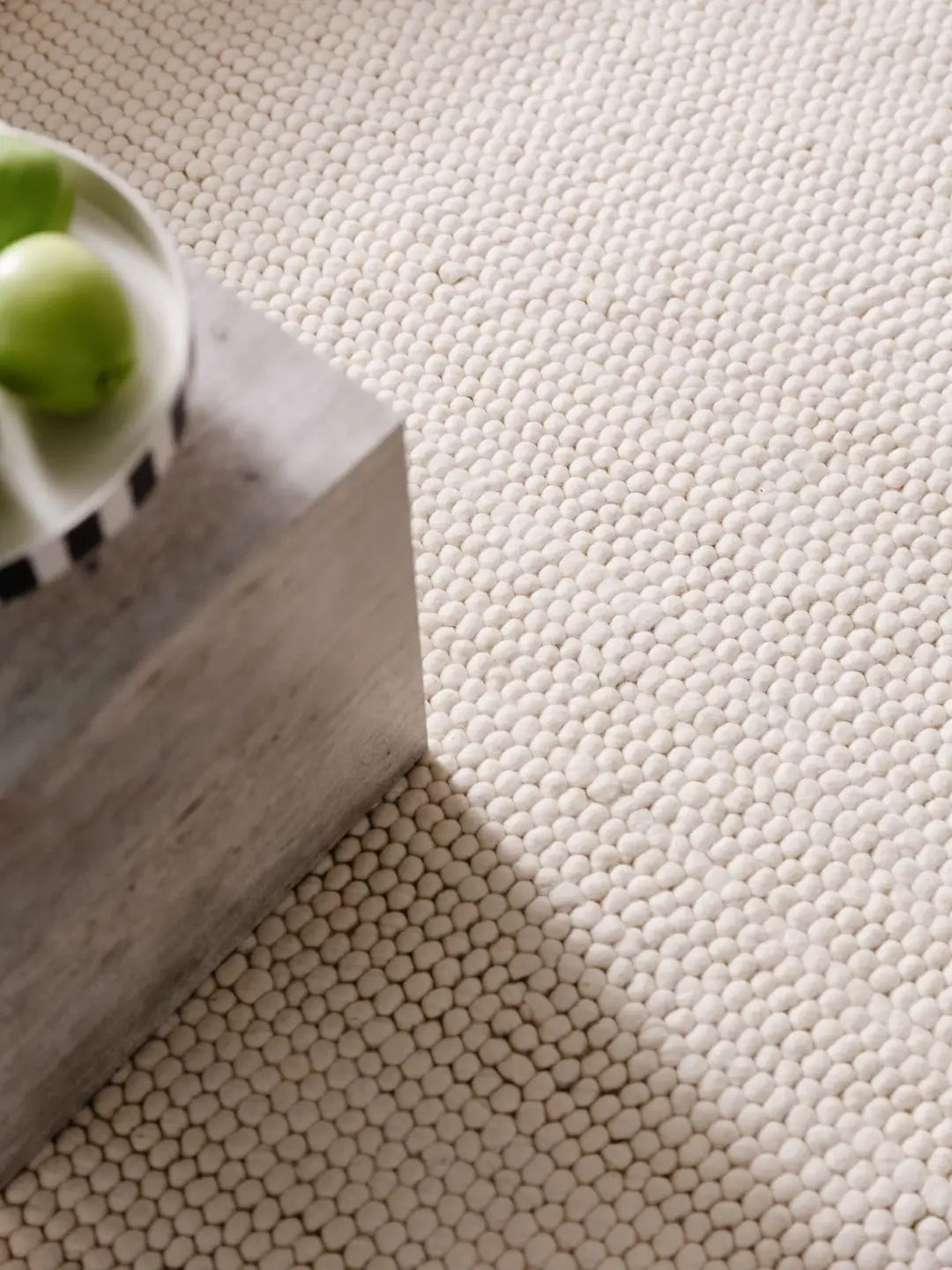 Handwoven wool rug Bubble