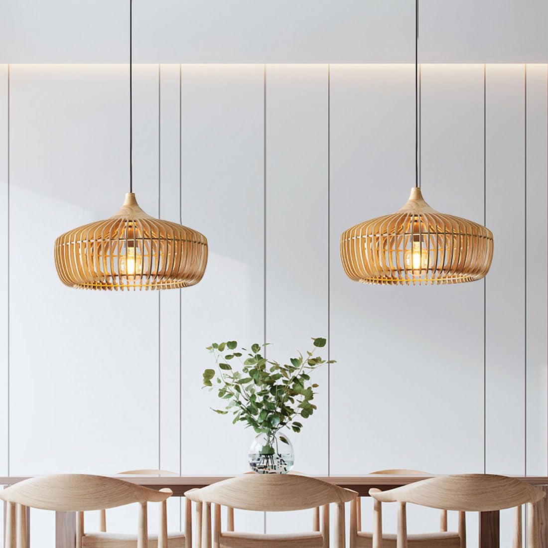 Nordic Wooden Dome Pendant Light
