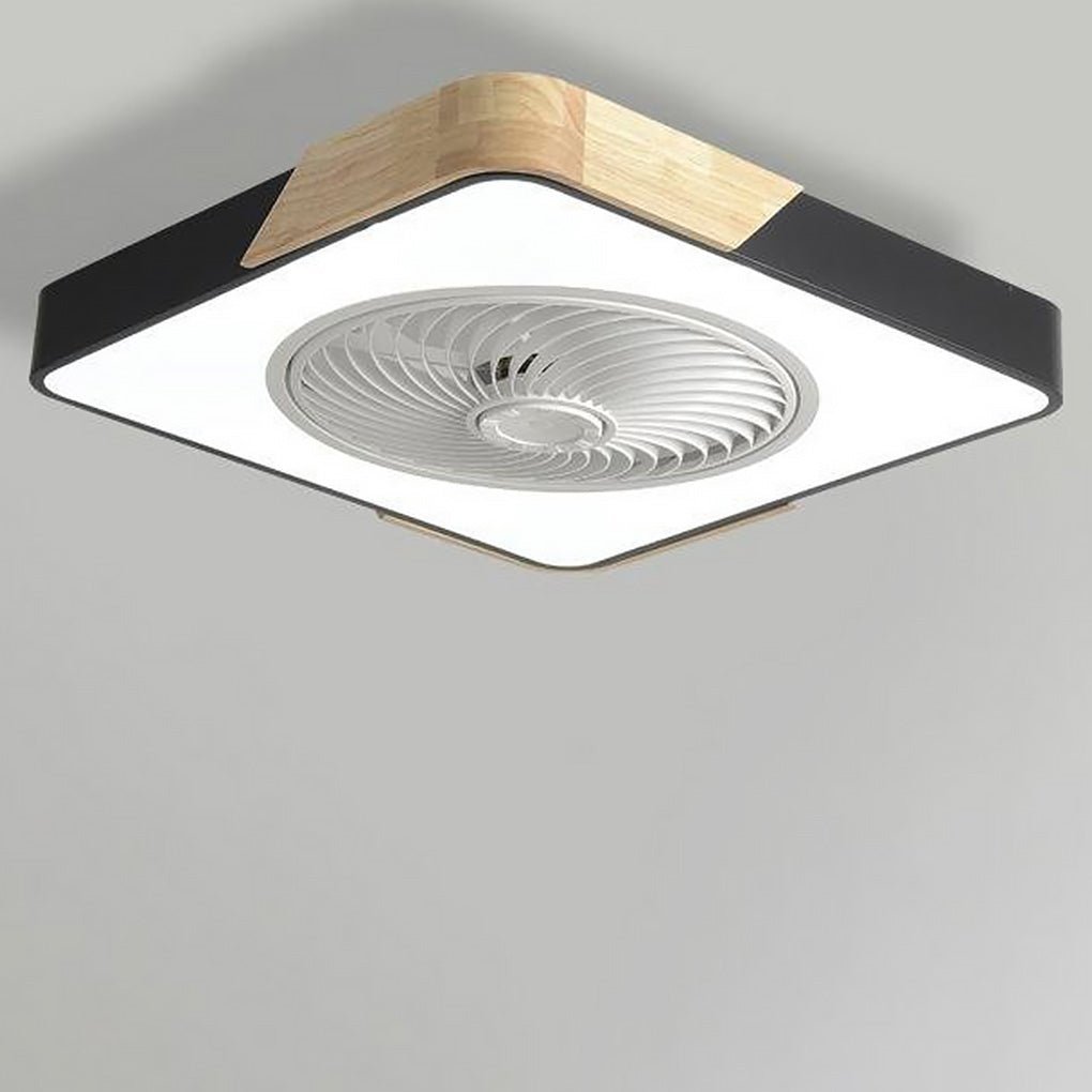 Modern Wood LED Ceiling Fan Light
