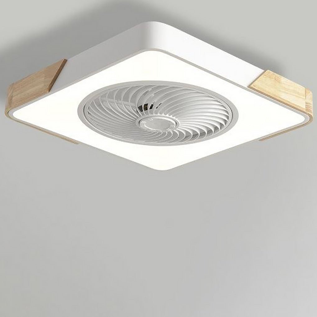Modern Wood LED Ceiling Fan Light