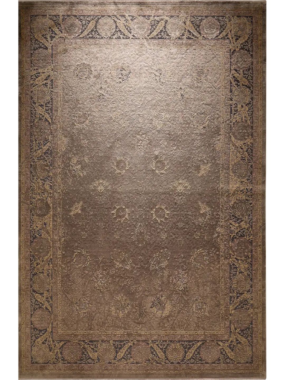 Blue vintage rug living room