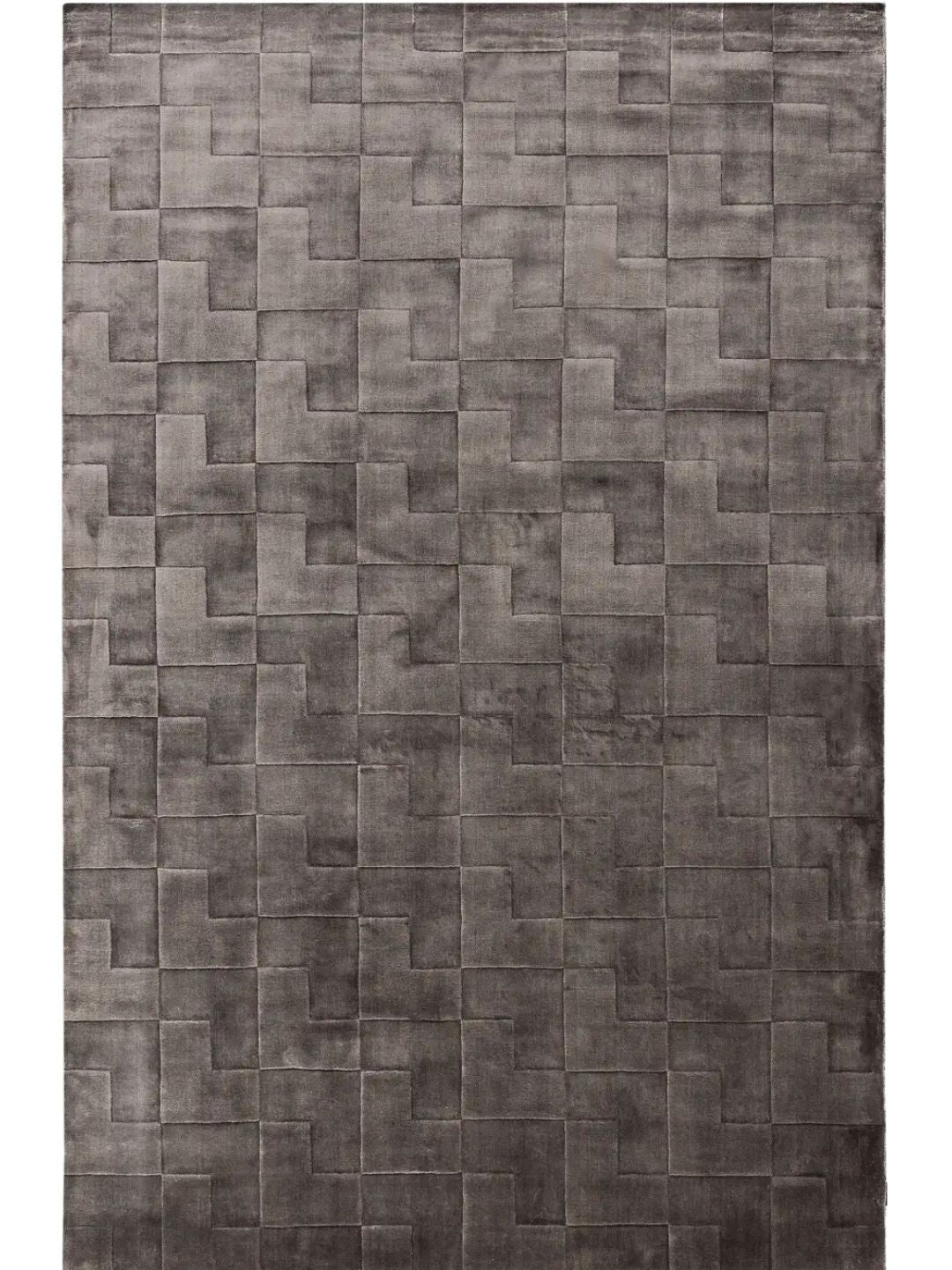 Brown lyocell rug for the living room