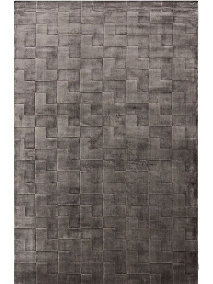 Brown lyocell rug for the living room