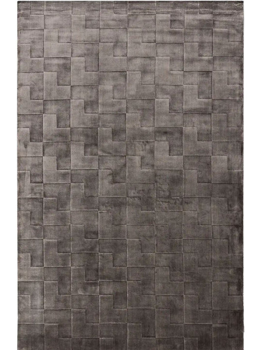 Brown lyocell rug for the living room