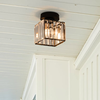Sleek Black Hallway Ceiling Light