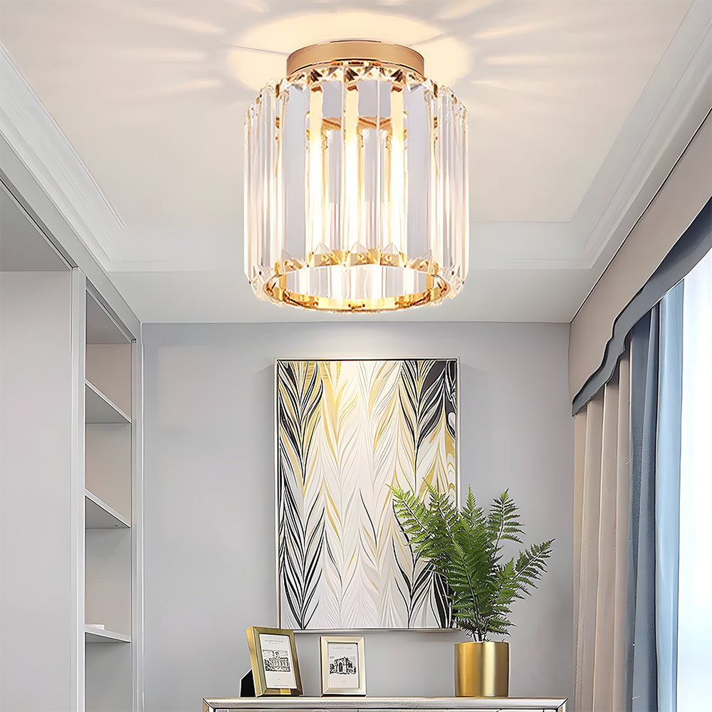 Sleek Black Hallway Ceiling Light