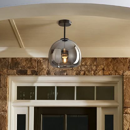 Retro Glass Shade Ceiling Light