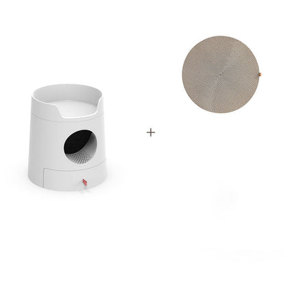 2-in-1 Kattenbak met Gratis Krabmat – Kasteeldesign