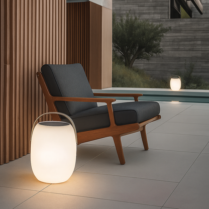 Portable solar light for patio
