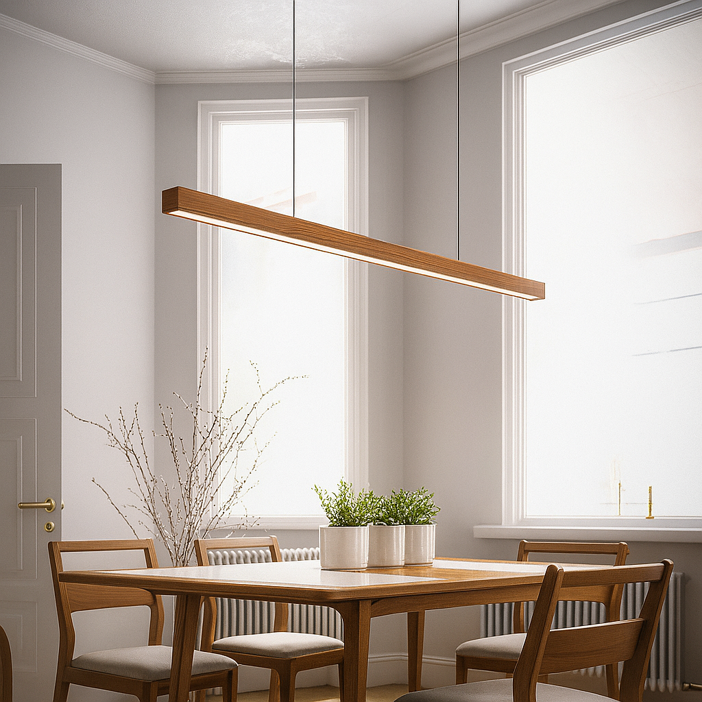 Modern Scandinavian wooden pendant light