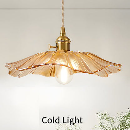 Retro Flower Glass Pendant Light