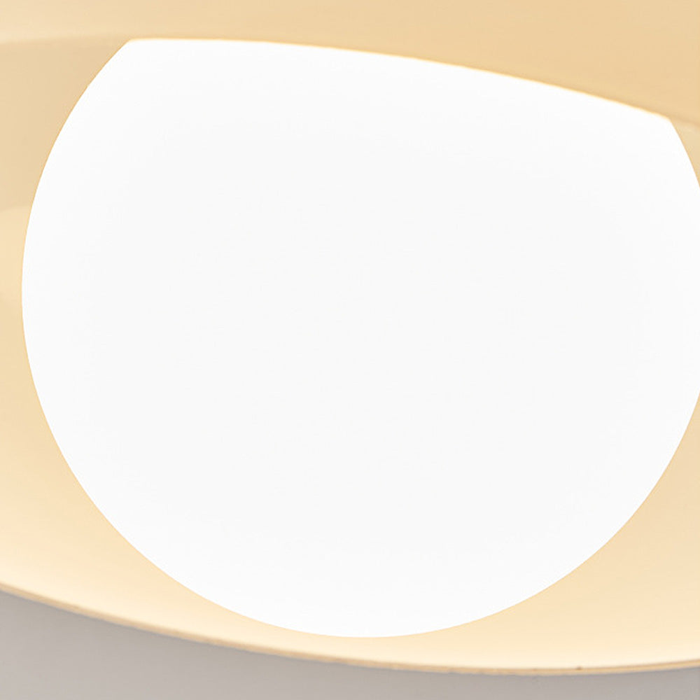 Classic Flush Cream Glass Ceiling Light