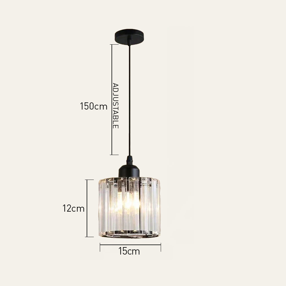 Black Multi-Head Glass Pendant