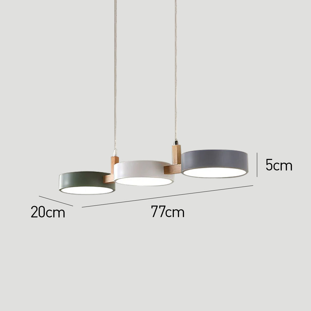 Modern Cylinder Pendant Lamp with Multiple Lights