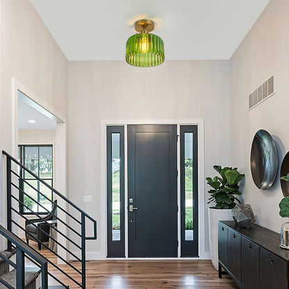 Vintage Style Semi-Flush Ceiling Fixture