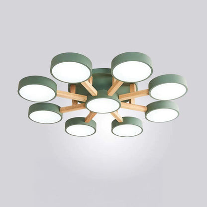 Wood Frame LED Ceiling Light