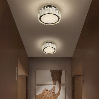 Crystal Halo Flush Ceiling Light