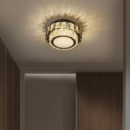 Crystal Halo Flush Ceiling Light