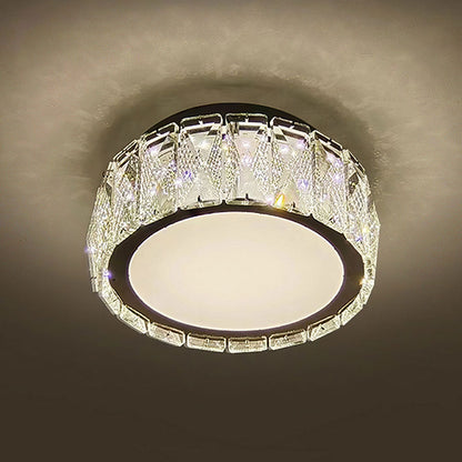 Crystal Halo Flush Ceiling Light