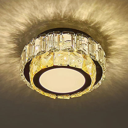 Crystal Halo Flush Ceiling Light