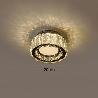 Crystal Halo Flush Ceiling Light