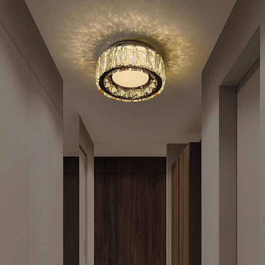 Crystal Halo Flush Ceiling Light