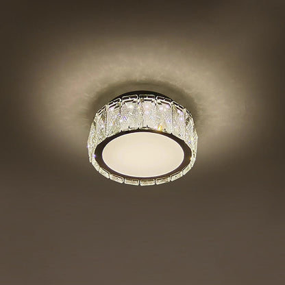 Crystal Halo Flush Ceiling Light