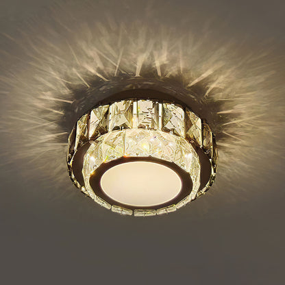 Crystal Halo Flush Ceiling Light