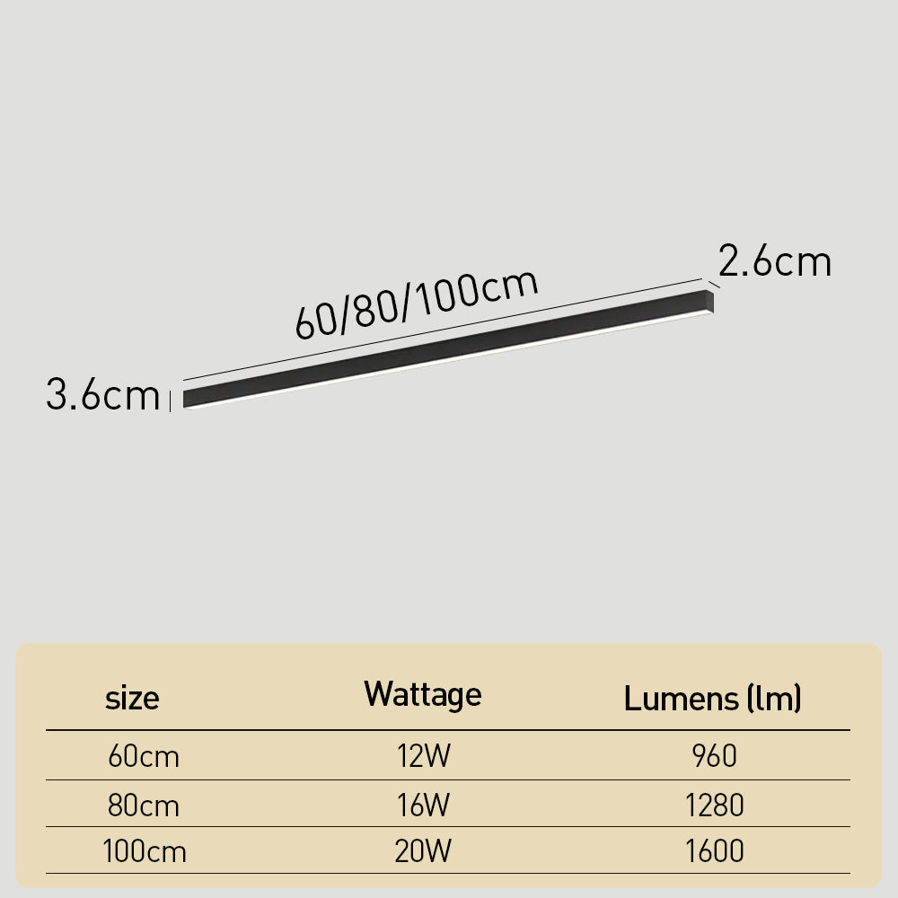 Minimalist Linear LED Ceiling Light