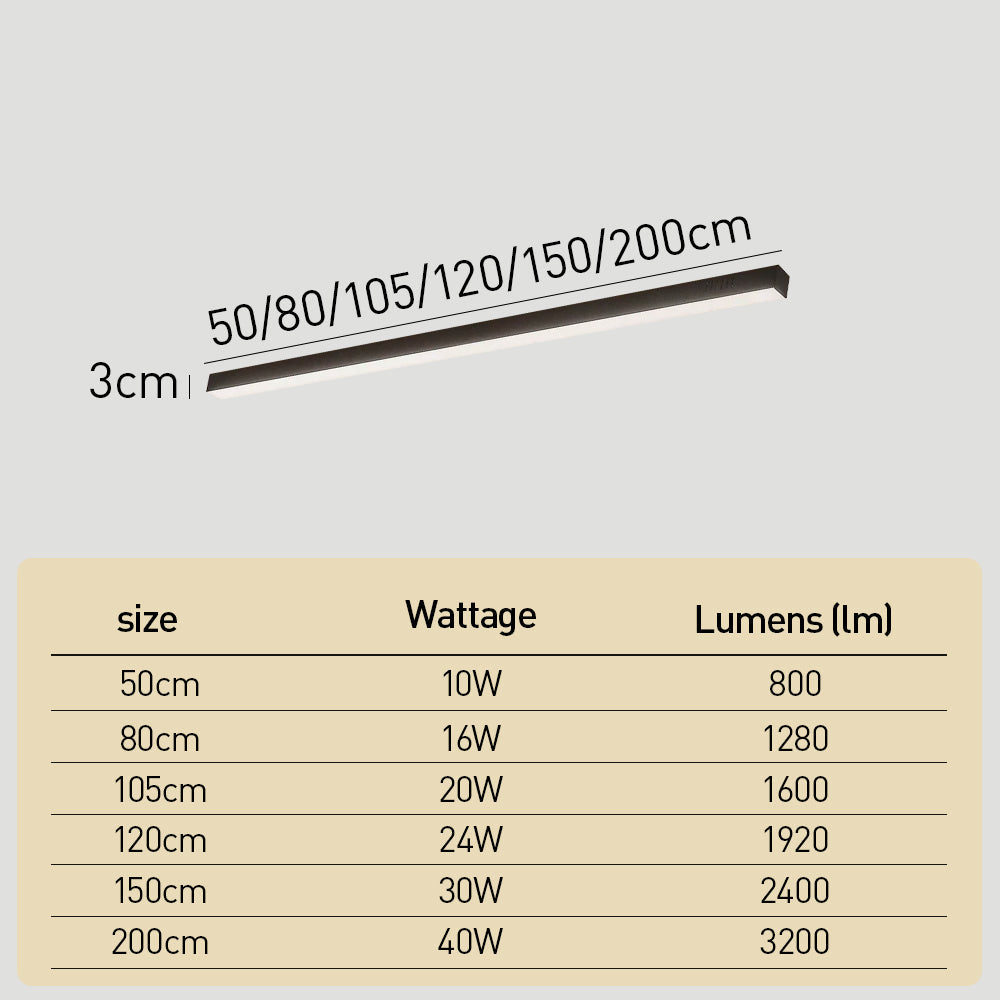 Linear Black LED Light