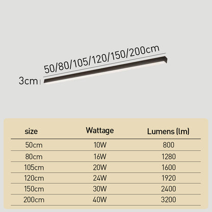 Linear Black LED Light