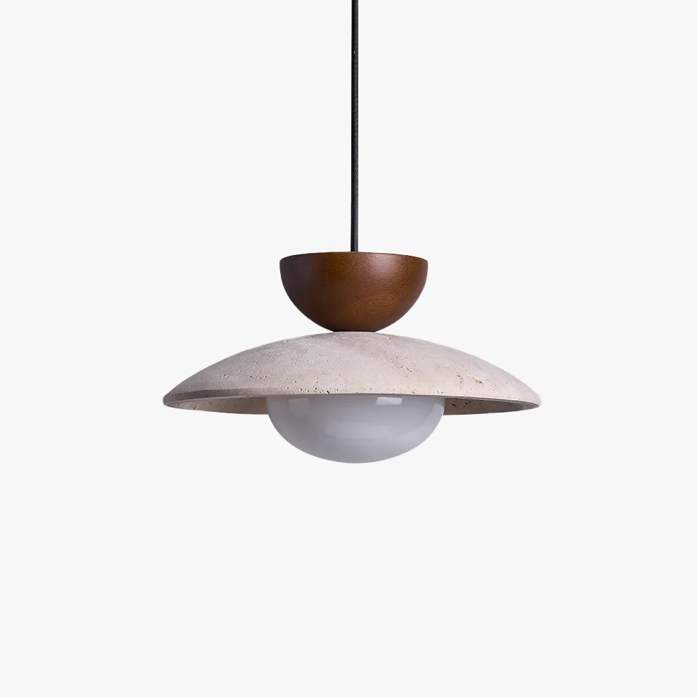 Modern Travertine Glass Pendant Light