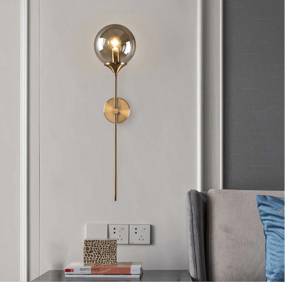 Golden Glass Wall Sconce Light