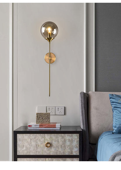 Golden Glass Wall Sconce Light