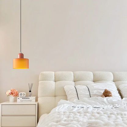Small Glass Pendant Lamp in Bauhaus Style