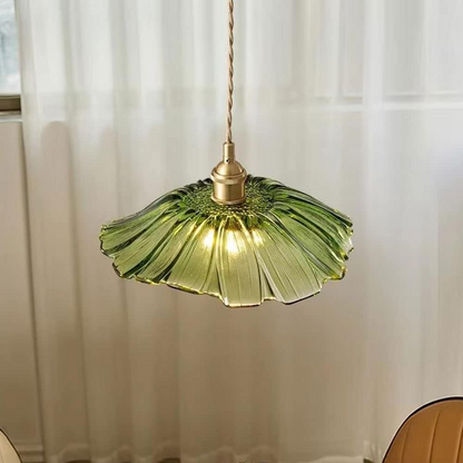 Retro Flower Glass Pendant Light