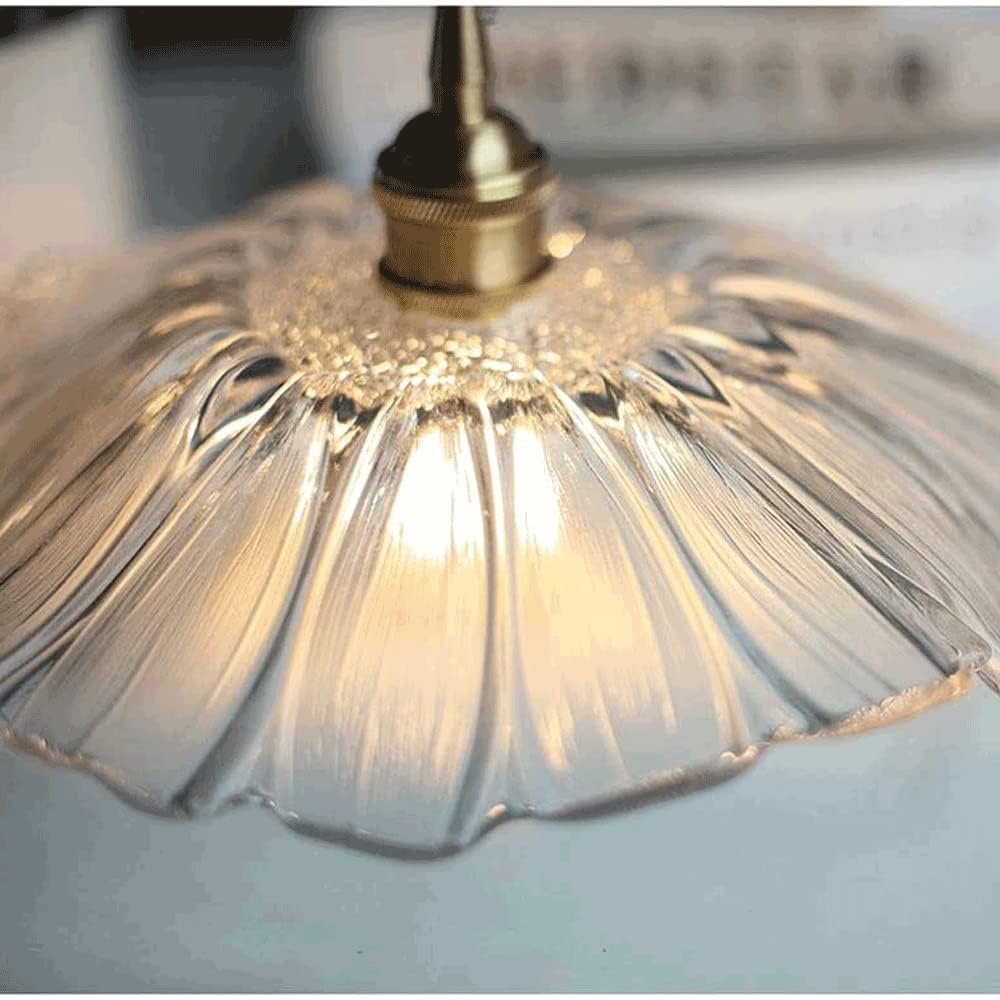 Retro Flower Glass Pendant Light