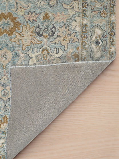 Premium wool carpet blue