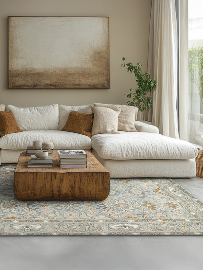 Veloria Persian-inspired wool cotton rug