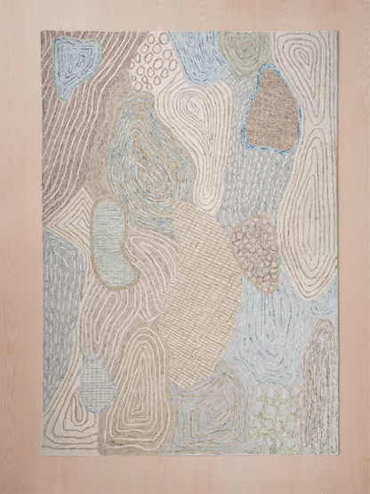 Elegant designer wool rug