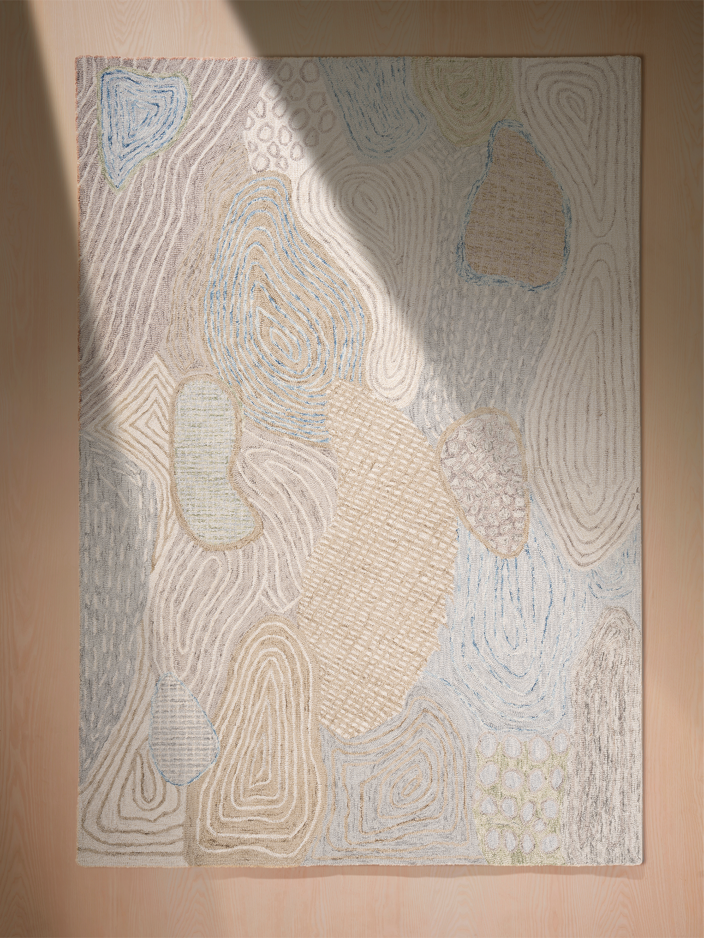 Elegant designer wool rug