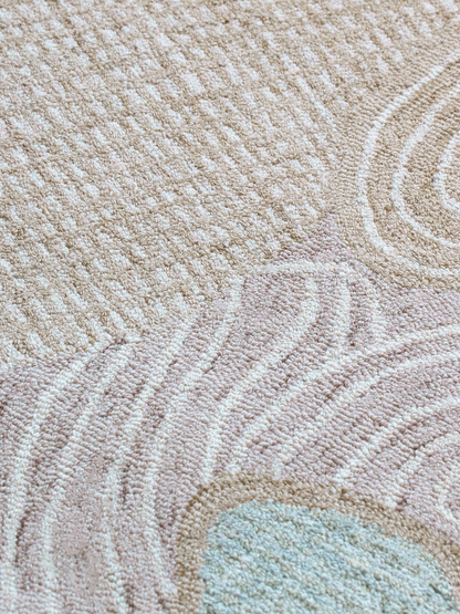 Elegant designer wool rug