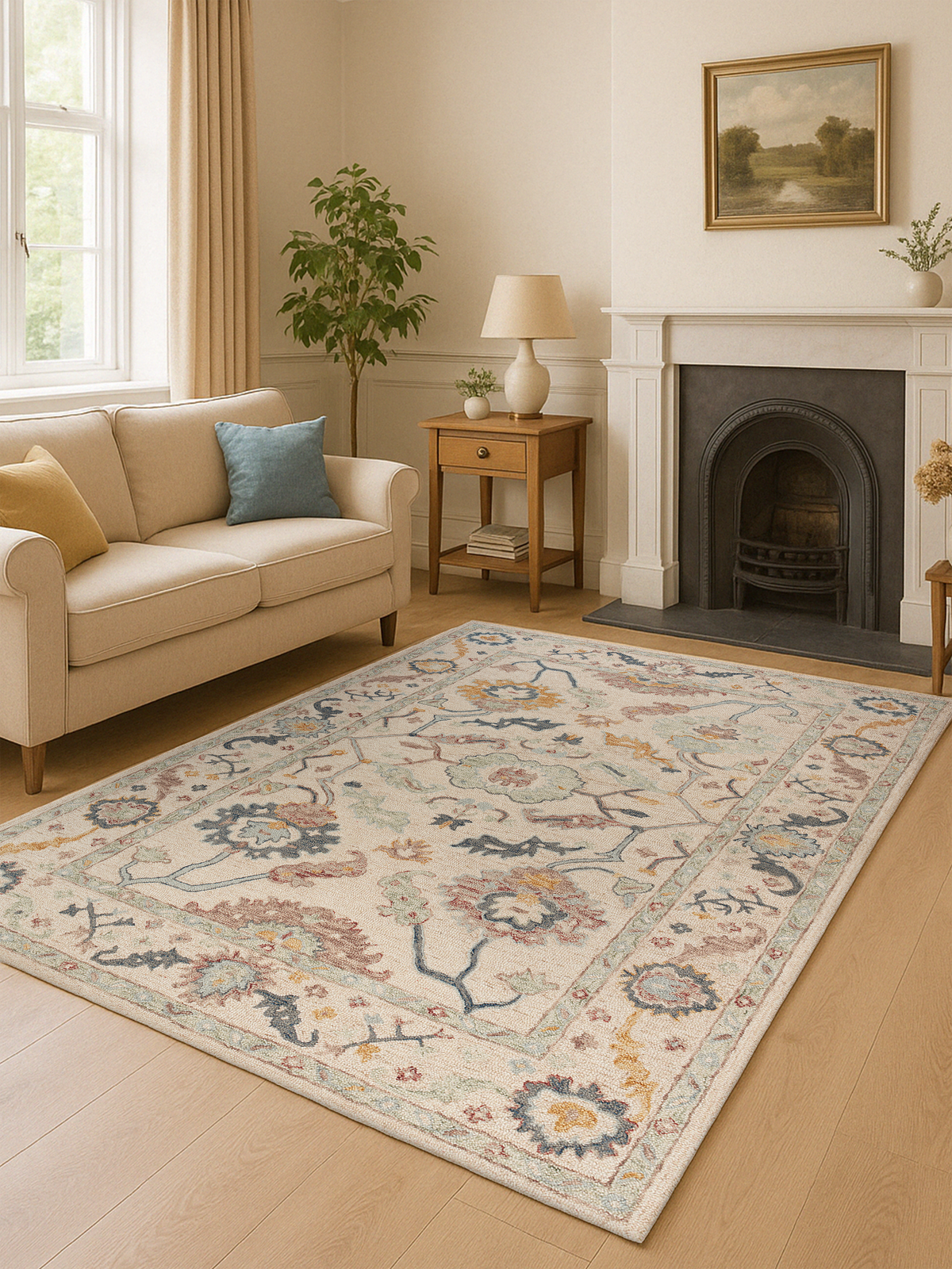 Calvera Persian wool cotton rug